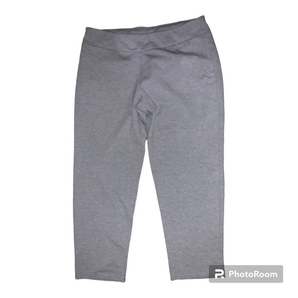 Cathy Daniels 2X pull on pants gray ankle crop soft stretchy plus size 20W 18W - Picture 1 of 6